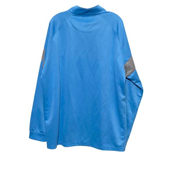 Michel Rouen Performance Sweat 1/4 Zip Pullover Sky Blue Light Gray Mens 2XL NWT - Picture 2 of 9